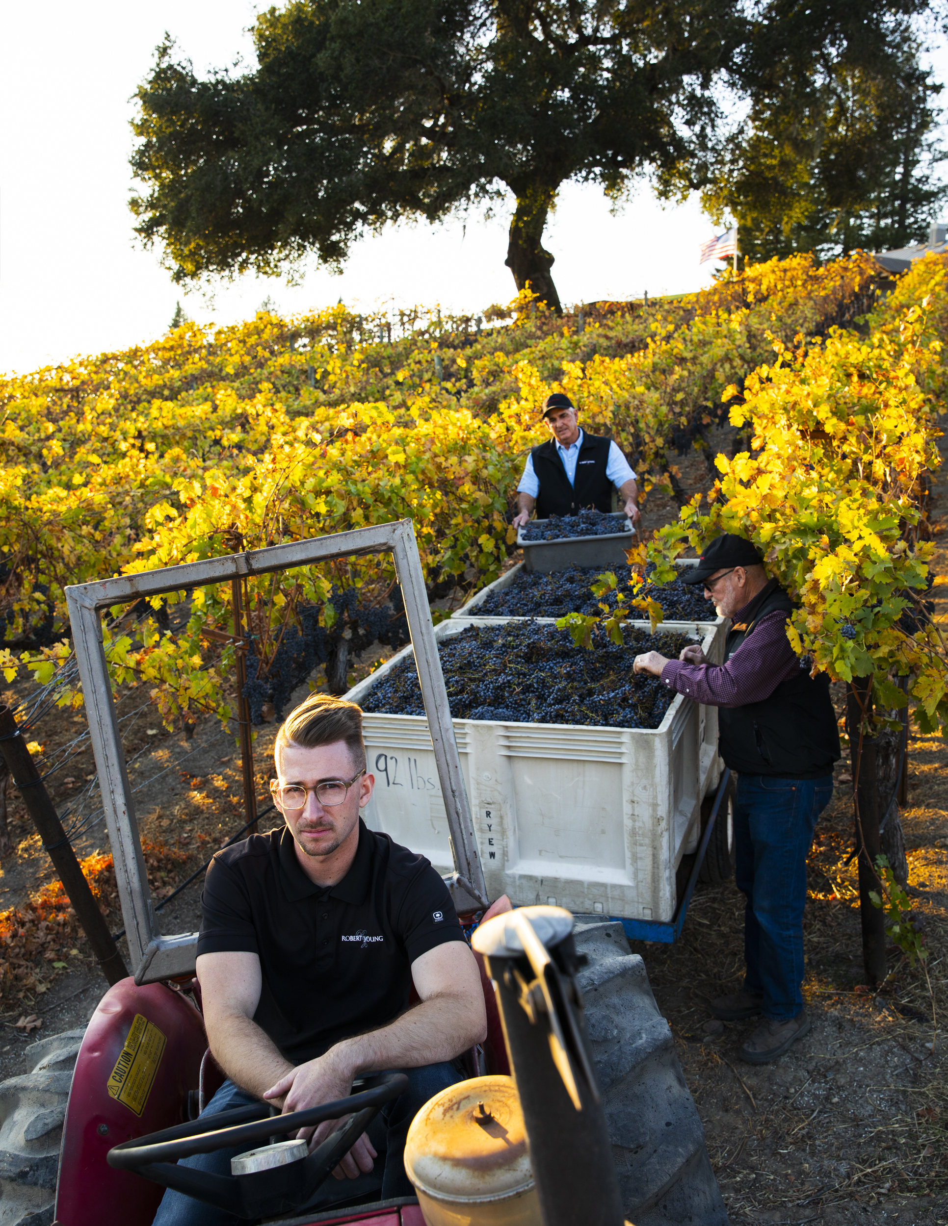 Cast and crew during a San Francisco lifestyle shoot with camera on tripod